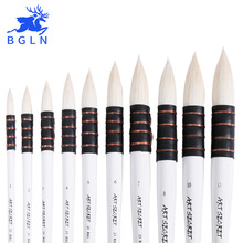 1Piece Wool Hair Watercolor Paint Brush Pointed Black&White Handle Painting Brushes Art Supplies 23RSG