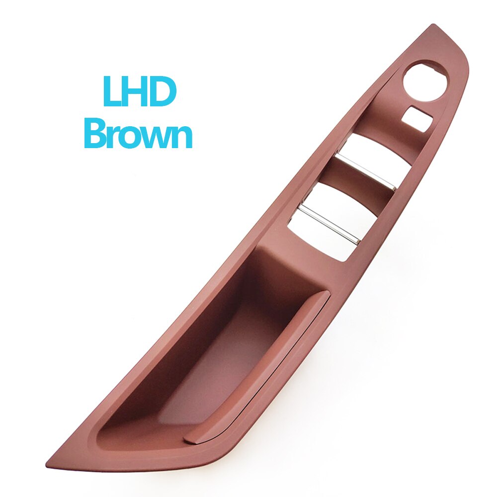 LHD RHD Interior Door Pull Handle Armrest Panel Trim No Mirror Folding Button for BMW 5 Series F10 F11 F18 520 523 525 528 530: LHD Brown