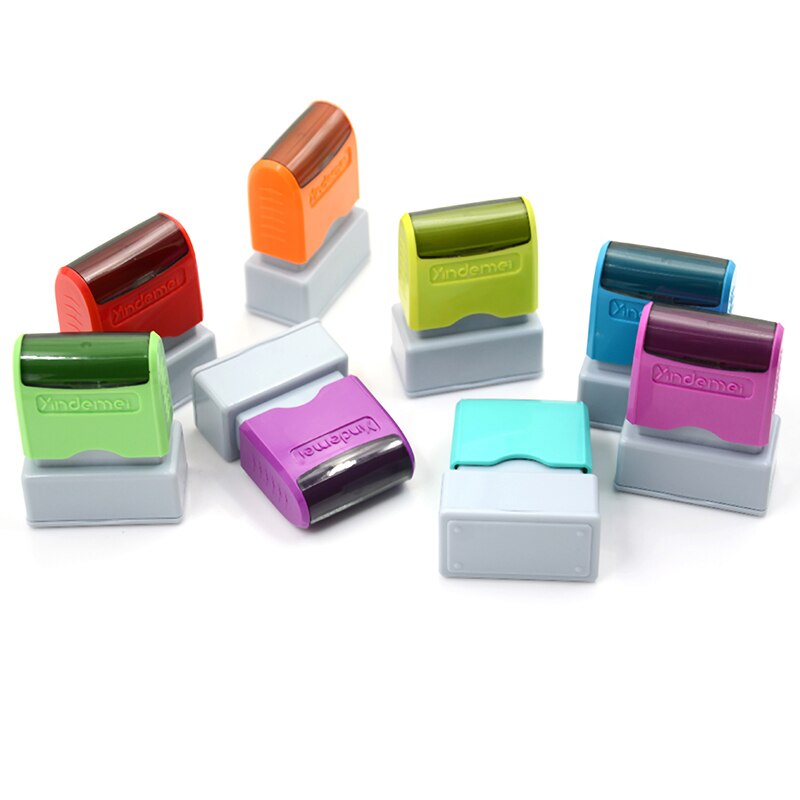 Self-Inking Rubber Stamp Colors Oil Based Craft Ink Pad Rubber Stamps For Fabric Wood Paper Wedding DIY Craft