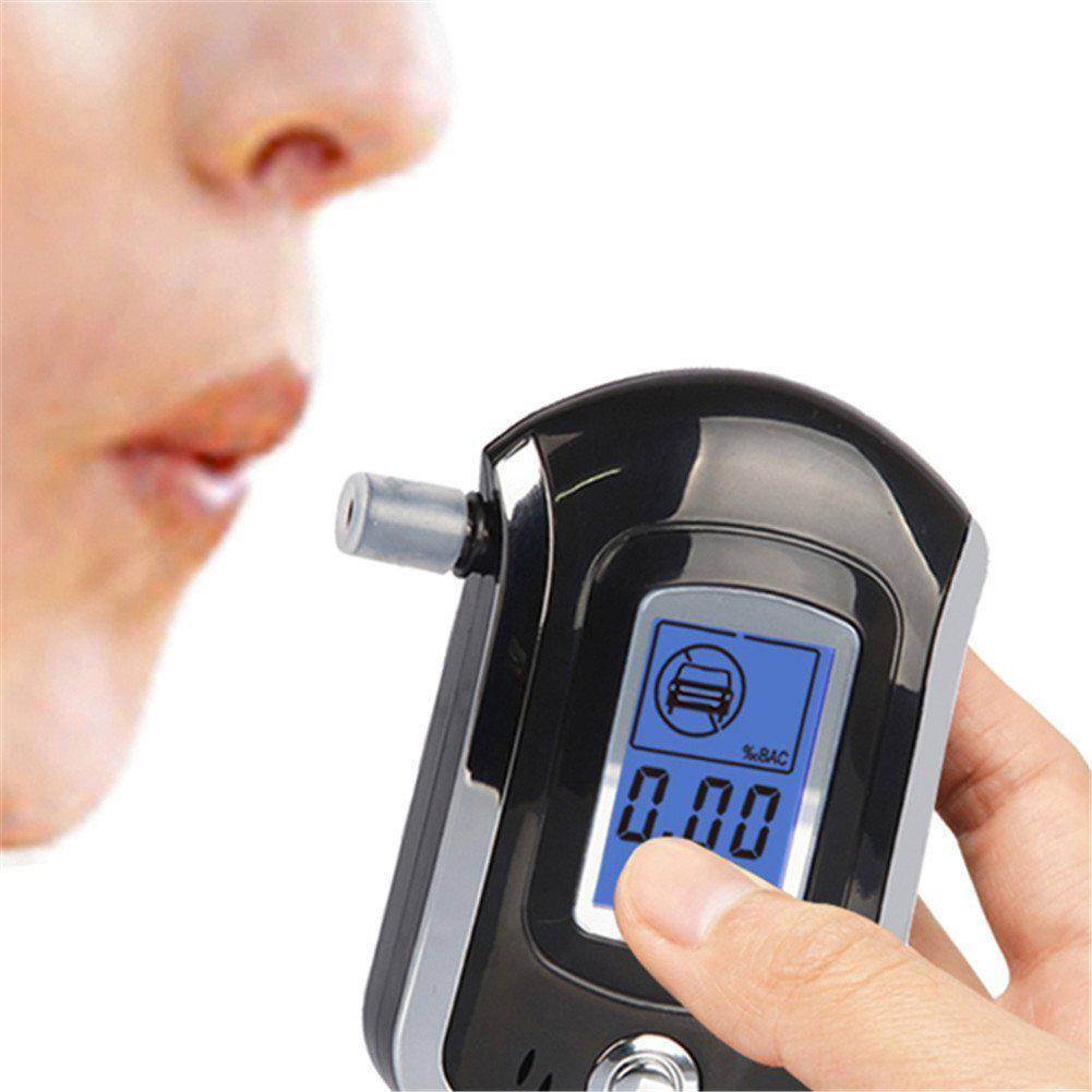 Digital åndedrætsprøver med åndedrætsværn med lcd dispaly med 5 mundstykker  at6000