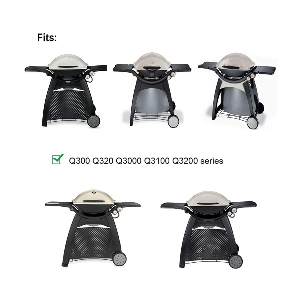 Rustfrit stål grillbrænderrør 65032 reservedele til weber  q300 q320 q3200 -serie gasgrill