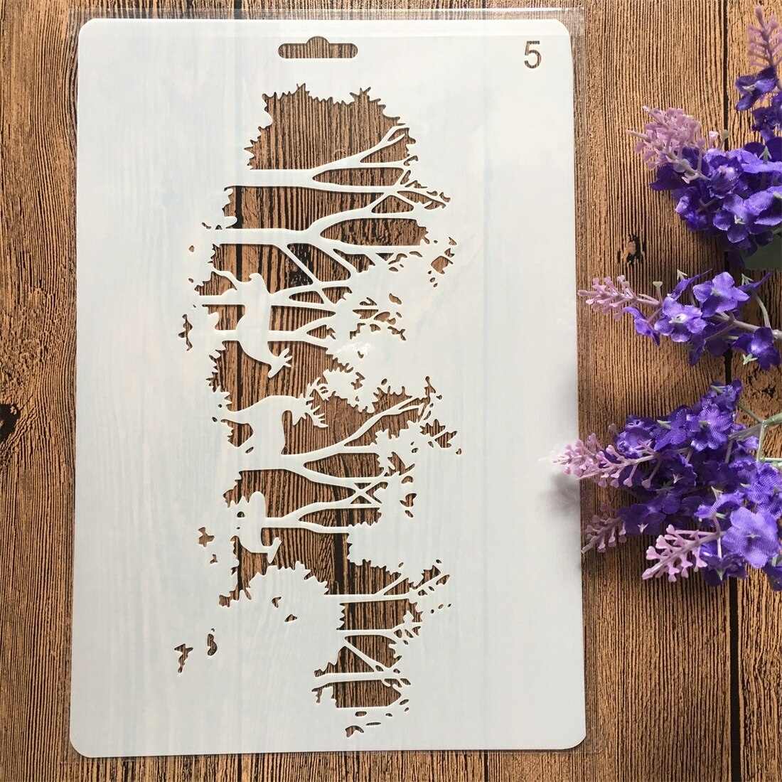 26cm drzewo las wesołych świąt DIY rękodzieło nakładanie warstw szablony farba ścienna księga gości pieczęć tłoczenie album dekoracyjny szablon