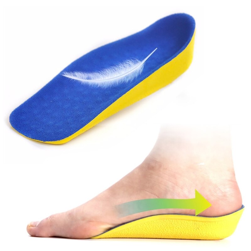 1 Pair 2cm High Increasing Heel Lift Half Insoles In Sock Pad