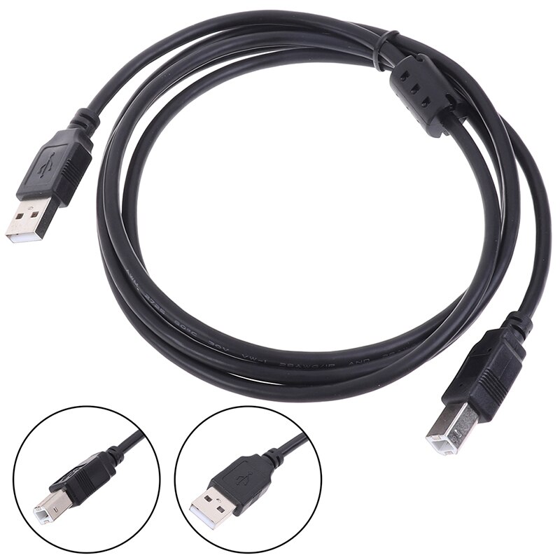 1Pc USB 2.0 Printer Cable Male To Male Cord Adapter 0.3/0.5/1/1.5/1.8M
