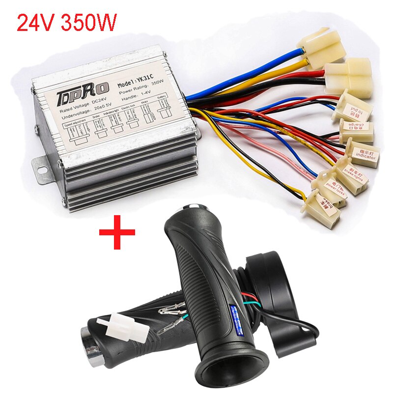 TDPRO 24V/36V/48V 350/500/800/1000W Motor Brush Controller Speed Throttle Twist Grip For Electric Bicycle Scooter ATV Buggy Bike: 24V 350W