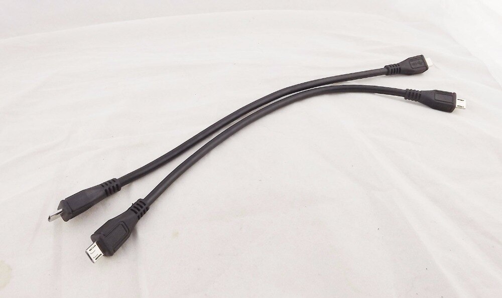 1 stk mikro usb 5 ben b han til micro usb 5 ben han data adapter konverter kabel ledning 25cm