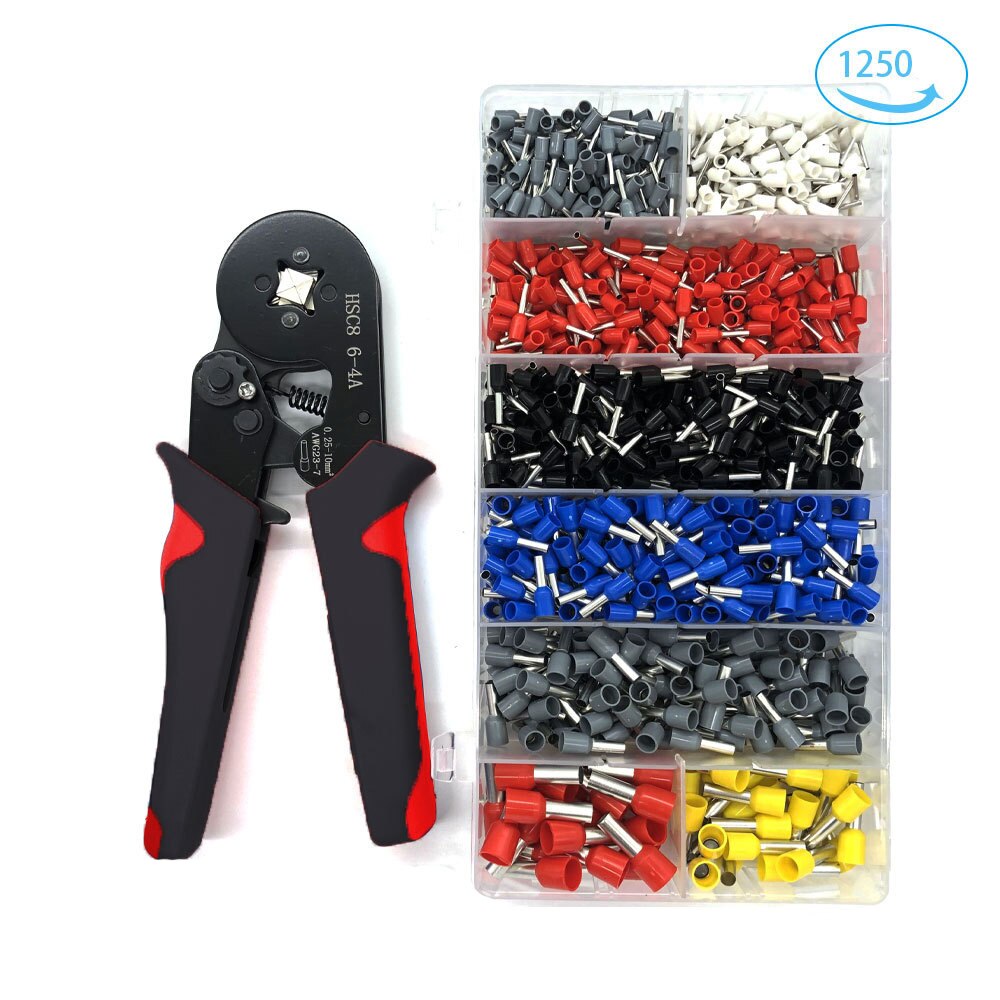 Kit de pinces à sertir, 1250 pièces/boîte, outils électriques multifonctionnels: bleu foncé