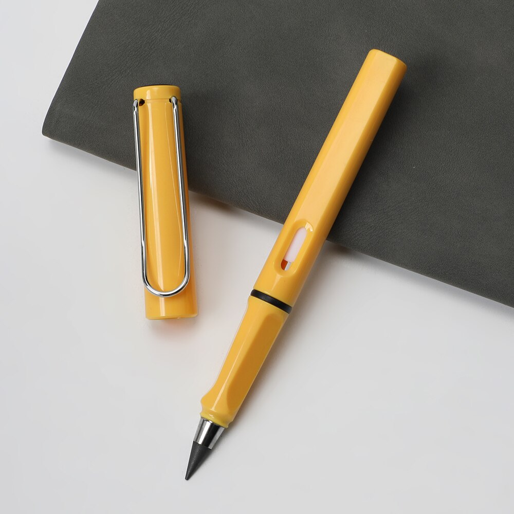 Eternal Pencil Unlimited Writing Drawing Pencils No Ink Pen Magic Stationery for School Painting Art Sketch Supplies Kid: yellow
