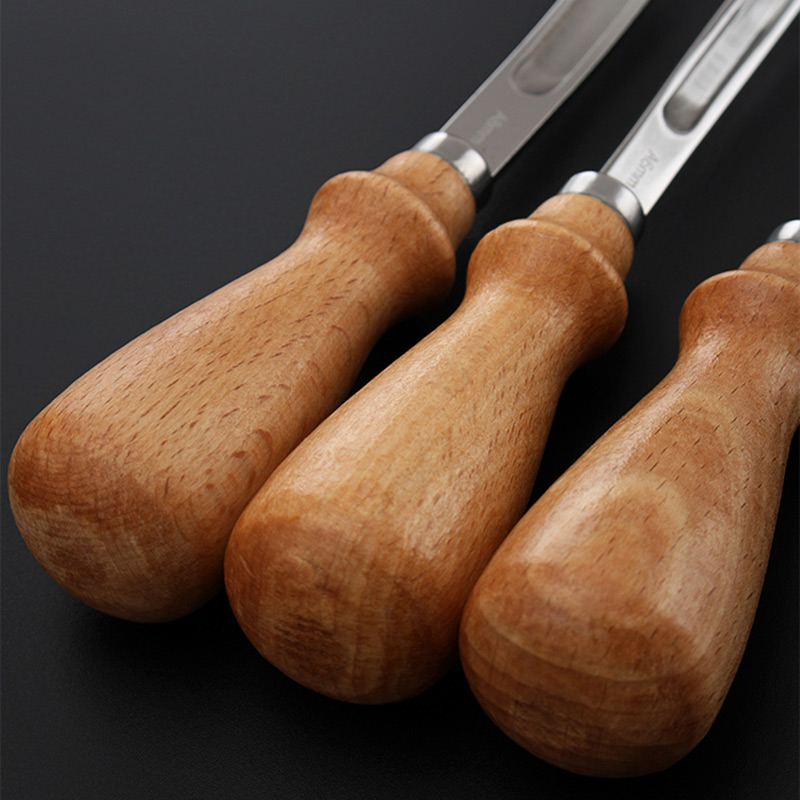 4 6 8mm Leather Edge Beveler Tool, Wide Mouth Leathercraft Skiving Beveler, DIY Shallow Skiving Trimming Press Thinning Shovel