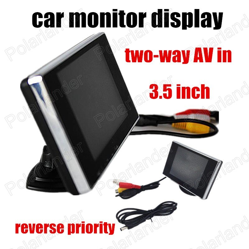 Auto monitor 3.5 inch HD Auto monitor Kleur TFT LCD 2-channel video-ingang reverse prioriteit