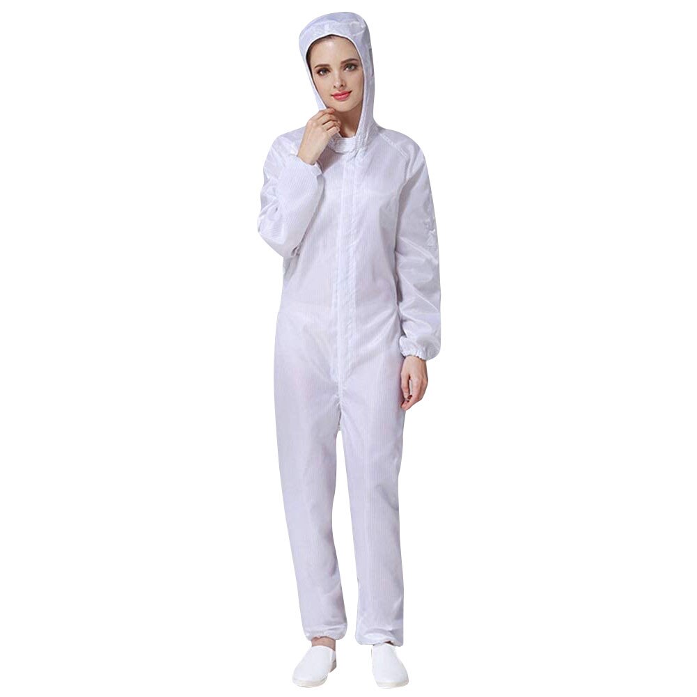 Combinaison Hazmat PPE costume de protection Anti-statique poussière costume vêtements usine hôpital atelier travail sécurité vêtements: WHITE / XXXL