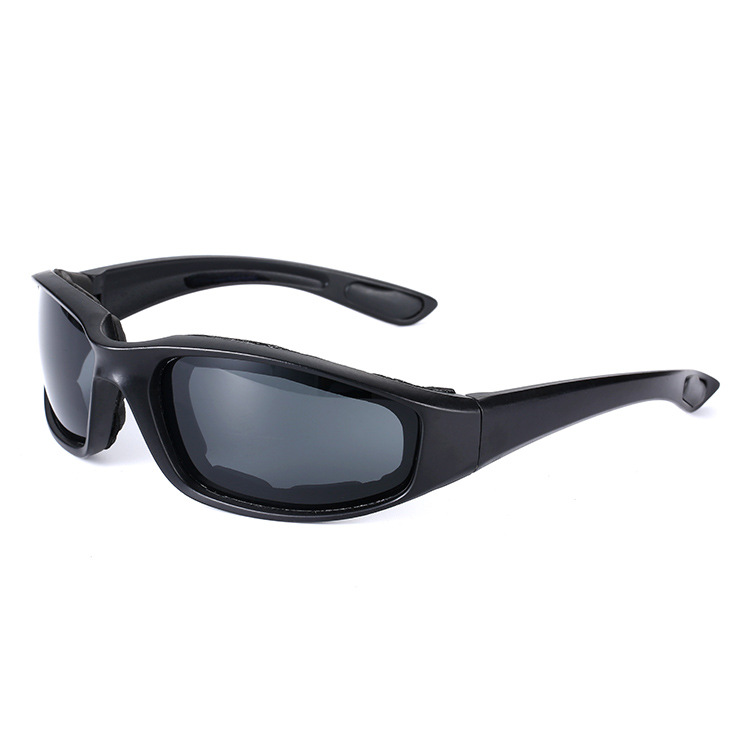 Gafas universales para motocicleta, gafas de sol polarizadas para protección ocular, gafas para Moto a prueba de viento, lentes transparentes antivaho UV400: Gris oscuro