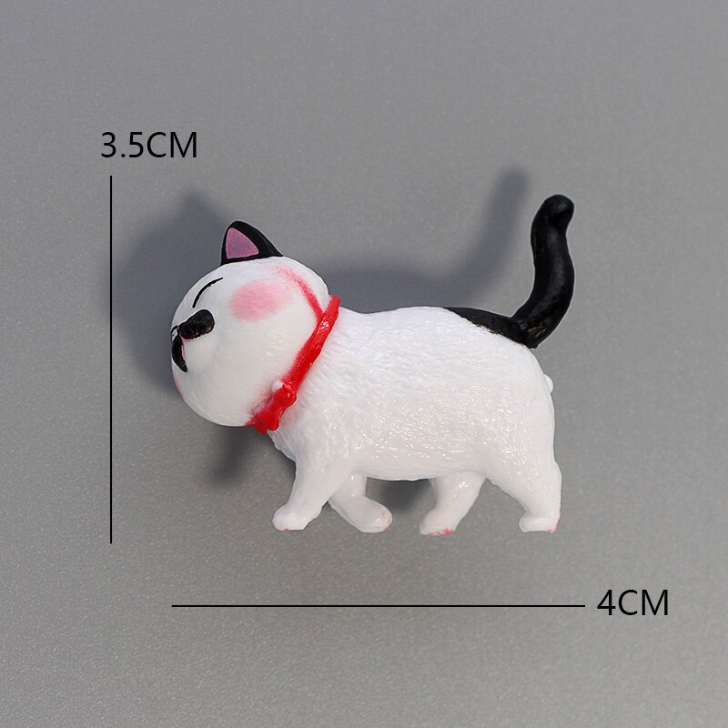 Combinación de gatitos japoneses para refrigerador, de colección de recuerdos, lindos imanes de nevera para gatos pequeños, animales amarillos, negros y blancos: D
