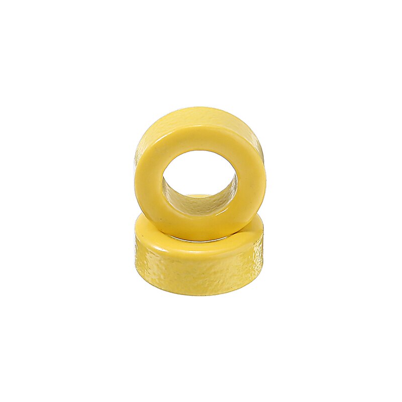50 Stuks 7.5Mm Binnendiameter Ring Ijzer T50-26 Toroid Ferrietkernen Geel Wit Voor Transformatoren