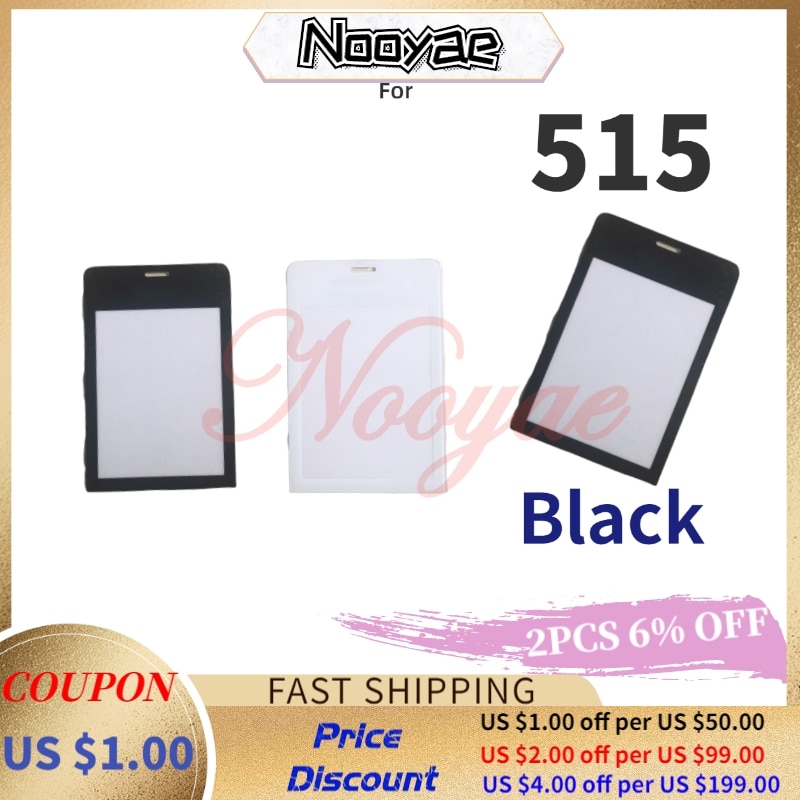 For Nokia 515 N515 Glass Screen Lens Black/White Front Lens Panel With Sticker +tracking