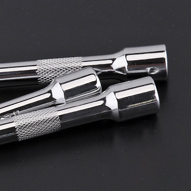 1/4 50-250mm Socket Ratchet Wrench Extension Bar Spanner Extend Manual Sleeve Piece Adjustment Hand Tools For Car Bicycle Repair