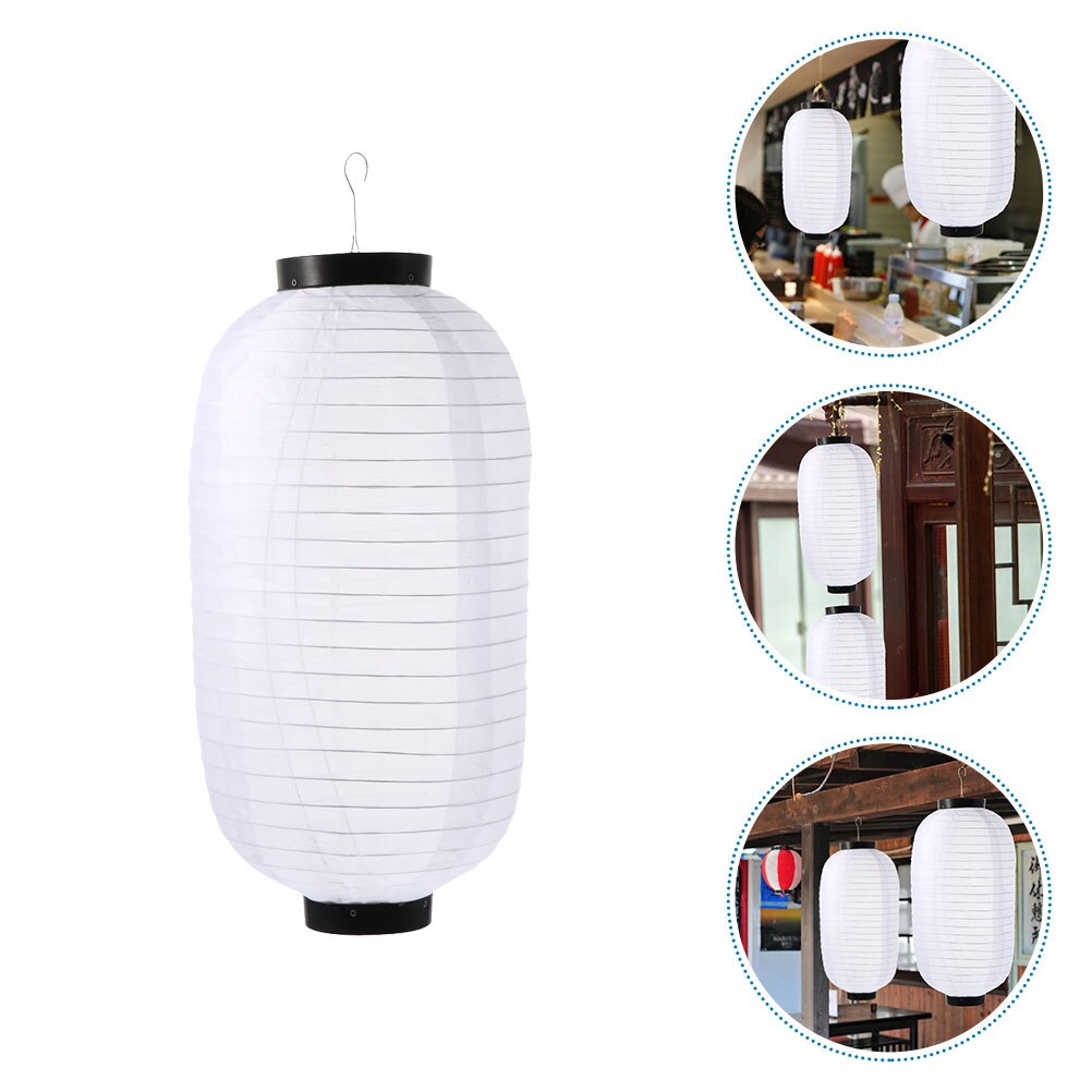 Traditional Japanese Style Lantern Hanging Izakaya Restaurant Mercery Lantern: White