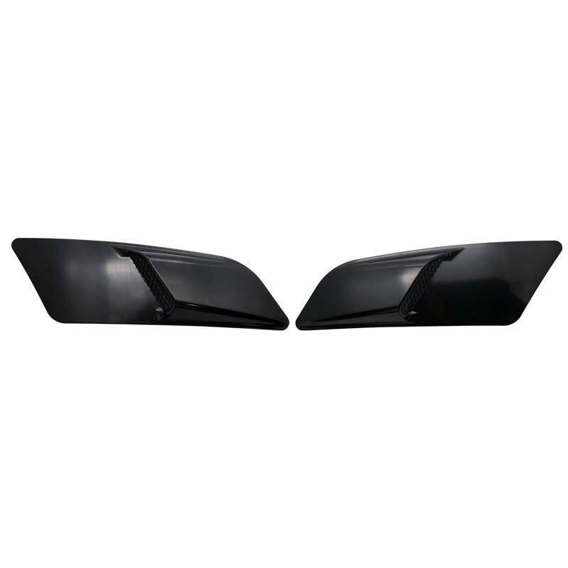 A Pair Car Front Hood Vents For Ford For Mustang ABS Car Air Intake Scoop Bonnet Hood Vent: Default Title