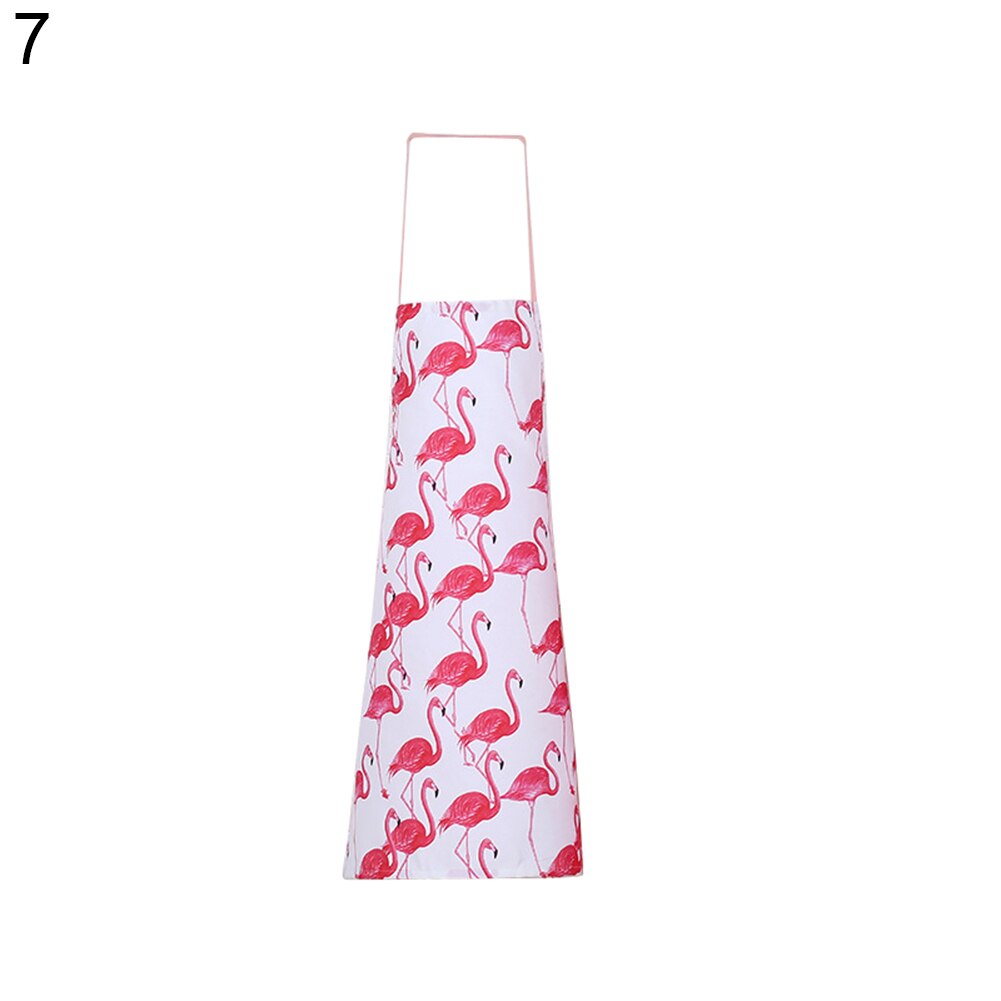 Stofbestendig Flamingo Bloemenprint Mouwloze Cafe Overkleding Keukenschort: 7