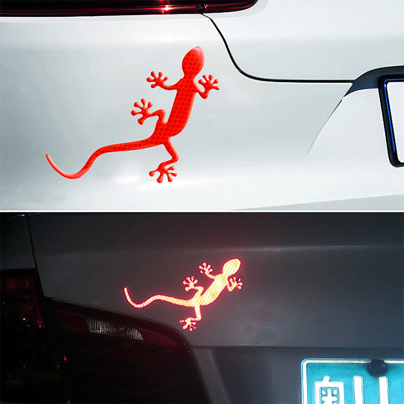 Reflecterende Sticker Veiligheidswaarschuwing Auto Auto Exterieur Accessoires Nacht Rijden Waarschuwing Gekko Strip Licht Reflector