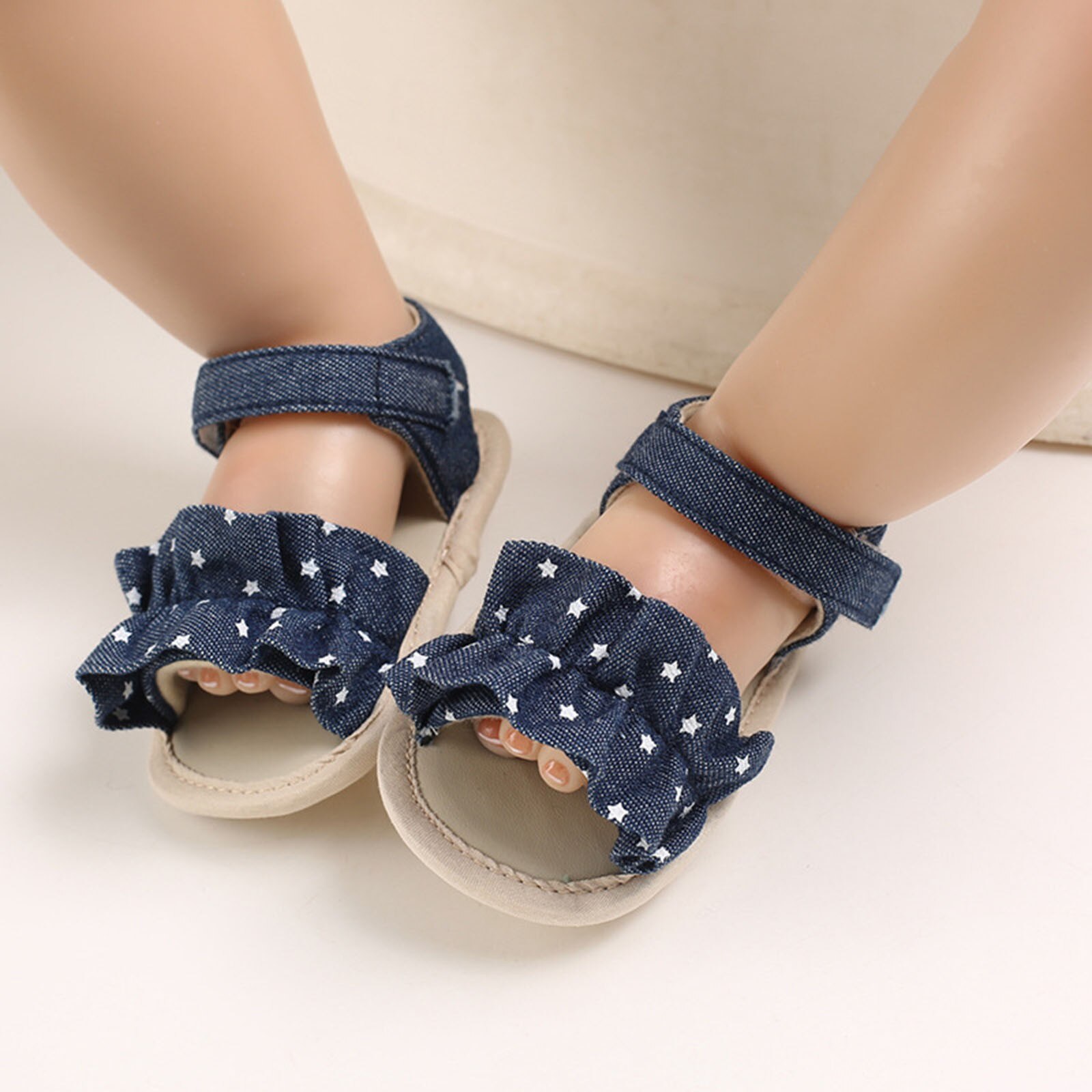 Sandales d'été en caoutchouc pour filles, chaussures de plage pour enfants, motif étoile, souples, antidérapantes, premiers pas, princesse,
