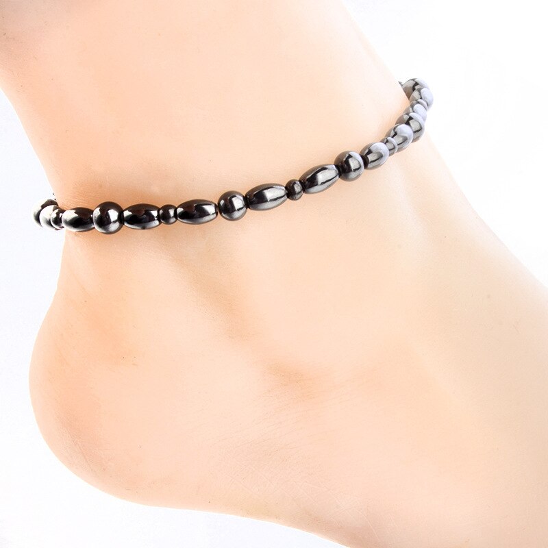 Magnetische Afslanken Enkelbandje Armband Zwart Galsteen Gewichtsverlies Stimuleren Acupunten Therapie Vetverbranding Gezondheidszorg: Default Title
