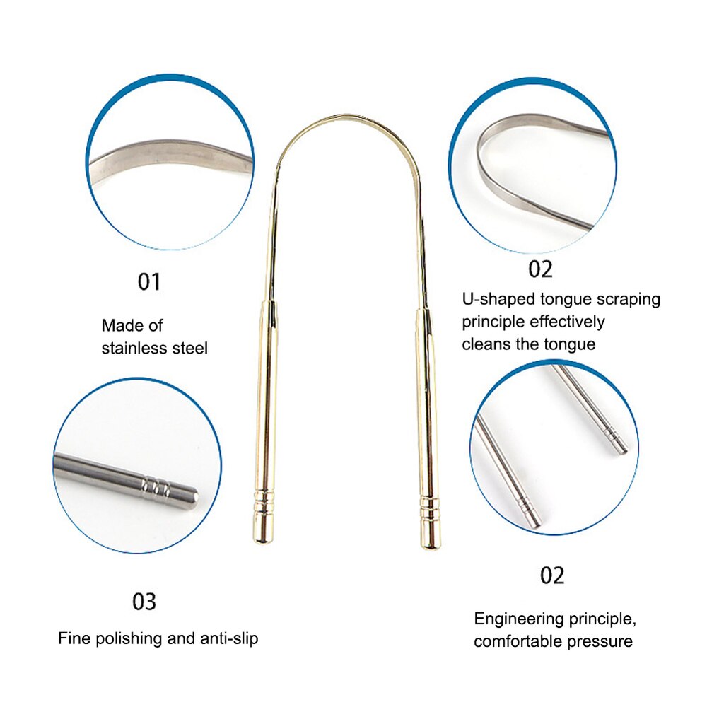 Tongue Scraper Cleaner Fresh Breath Cleaning Tongue Loaded Toothbrush Dental Oral Hygiene Care Tools