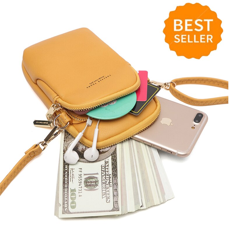 Cross Body Phone Bag PU Leather Shoulder Bag Wallet Purse Handbag Card Holder with Strap Adjustable for Women