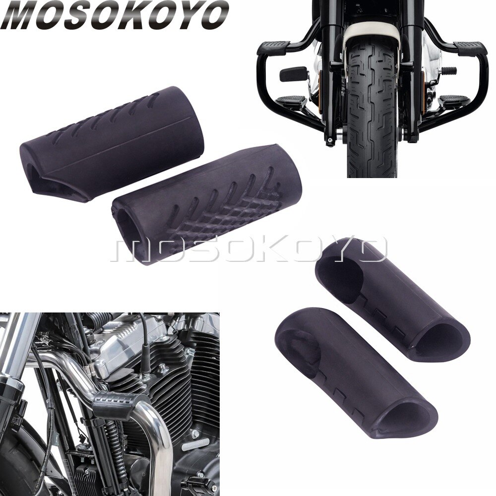 universell 1-1/4 "motorbeskyttelse veibeskyttelsesben ben knebeskytter gummideksel til harley på turné softail fett bob gate bob