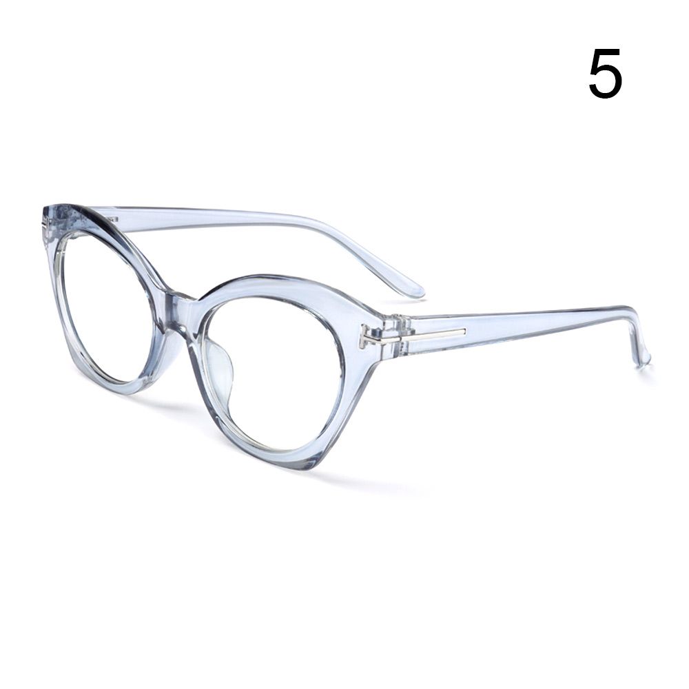 Vintage cat eye anti-blåt lys briller kvinder retro stel anti-stråling computerspil briller optiske briller: Lyseblå