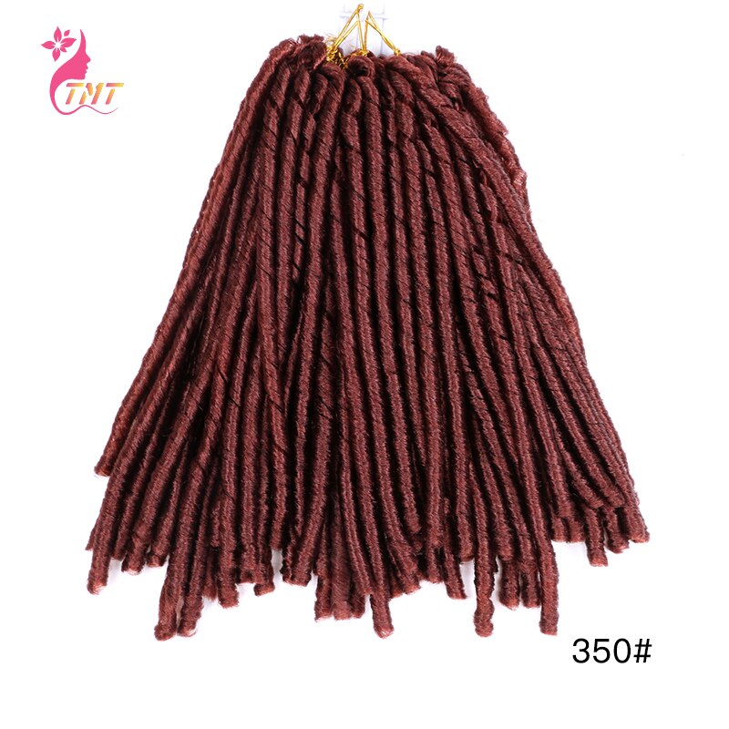 Trenzas de pelo trenzado de ganchillo para mujer, pelo sintético suave de imitación, 14 pulgadas, trenzas de ganchillo Jumbo, extensiones de cabello TMT: 350