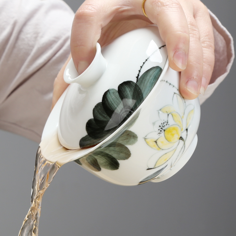 TANGPIN große kapazität keramik Terrine gaiwan teetasse handgemalte cha schüssel chinesische kung fu Tee-setzt 280 ml