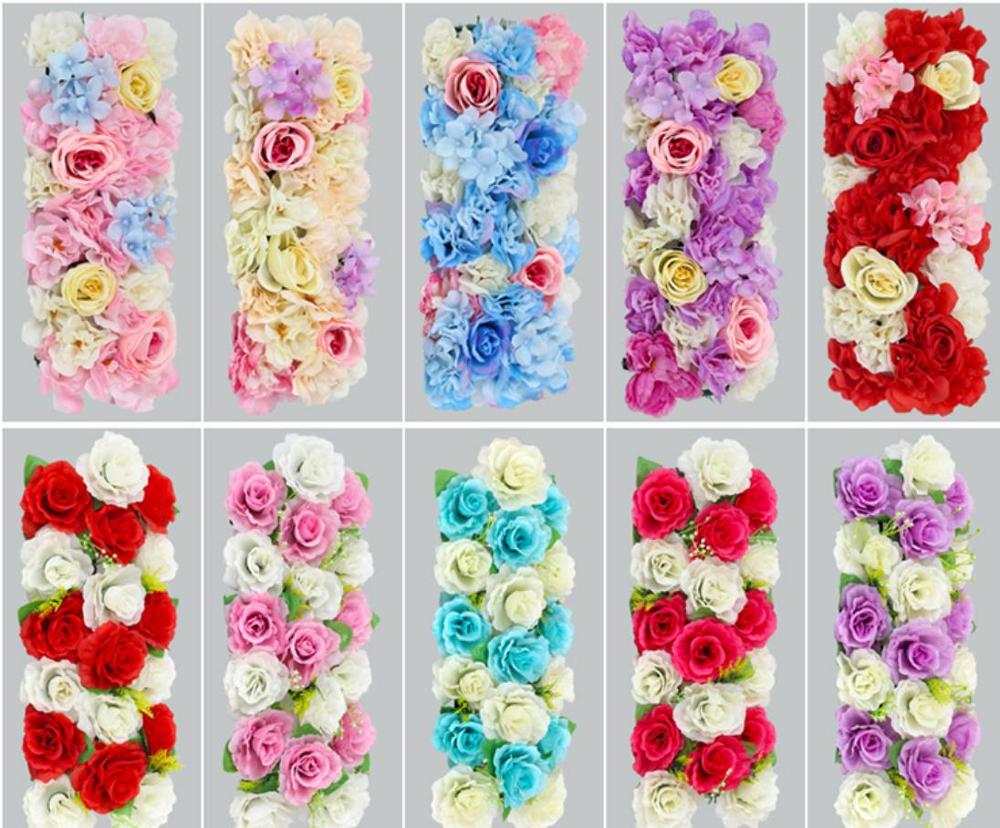 2 Stk/set Bruiloft Weg Aangehaald Bloem Zijde Rose Pioen Hortensia Diy Gebogen Deur Bloem Rij Venster T-station Bruiloft Decoratie 100Cm