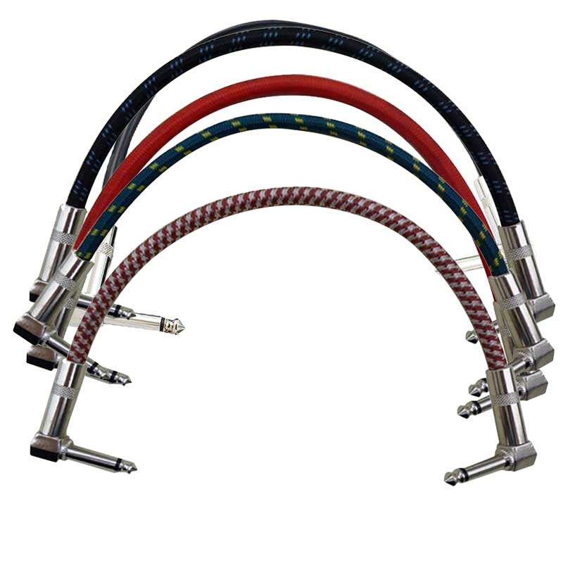 30cm flettet instrument gitar kabel lapp ledninger linjer effekt ledning rett vinkel 6.35 lydkabler gitar deler og tilbehør