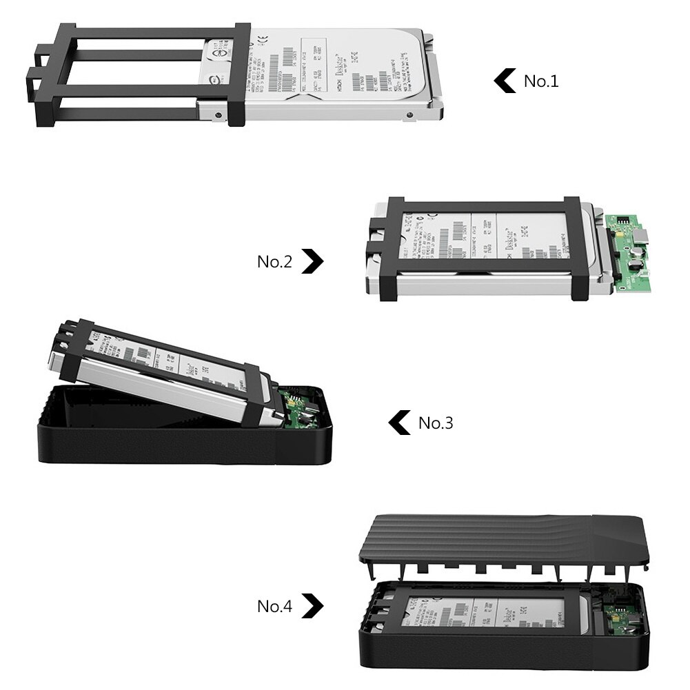 USB 3,0 2,5 zoll SATA Externe Gehäbenutzen Silikon Schutz Festplatte Festplatte Kasten