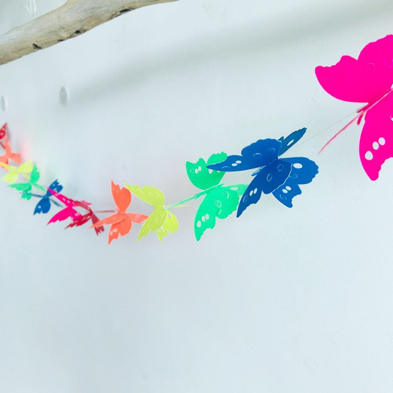 UV Glow Party Garlands Luminous Neon Streamer Black Light Reactive Glow in the Dark Kid Birthday Fluorescent Party Wedding Decor