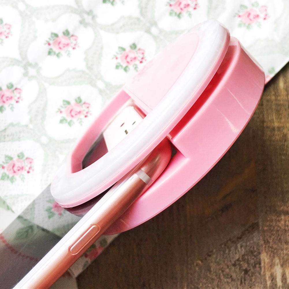 Portable Clip Fill Light Selfie LED Ring Photography for iPhone Android Phone