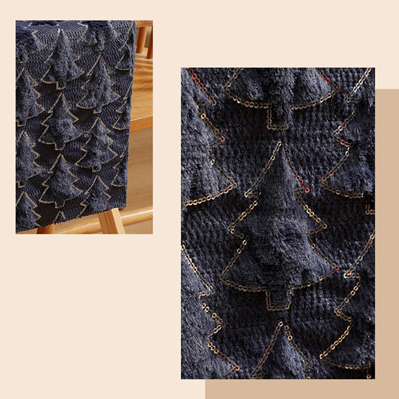 ​ kerstbomen zachte pluche tafelloper voor binnen buiten thuis party decor keuken eettafel.