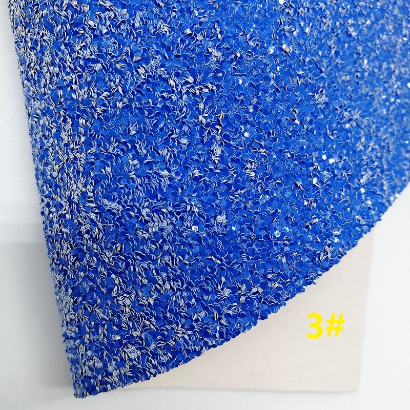 BLUE Glitter Fabirc, Faux Leather Fabric, Synthetic Leather Fabric Sheets For Bow A4 21x29CM Twinkling Ming XM581