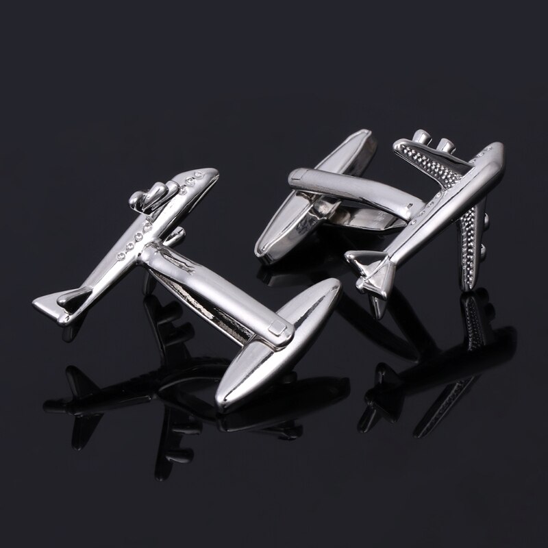 Novelty Airplane Wedding Party Suit Shirt Men's Cufflink Cuff Links men Wedding cufflinks Business Shirt Cufflink/Tie pin