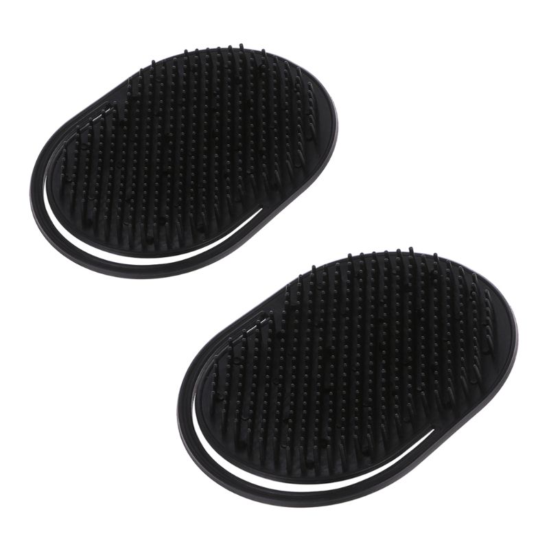 Peine bolsillo para hombre, cepillo viaje para barba, bigote, palma, cuero cabelludo, masaje negro, 2 uds.