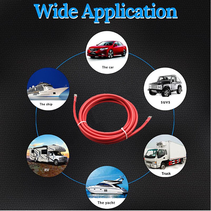 2Stck Auto Auto Schnell Batterie Terminal Stecker Reinem Kupfer Draht positiv Negativ Klemme Batterie Kabel Linie Für Fahrzeug