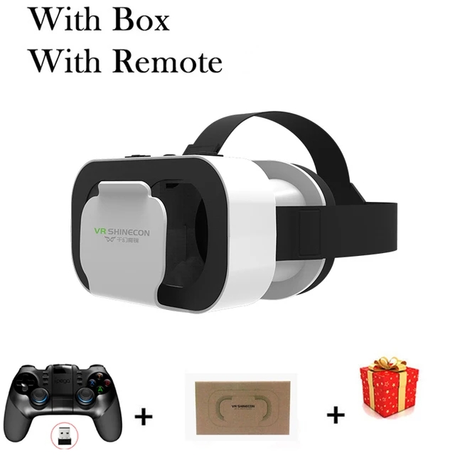 Shinecon VR gafas 3D auriculares dispositivo de Realidad Virtual casco gafas lentes teléfono inteligente móvil teléfono inteligente Realidade Viar VR