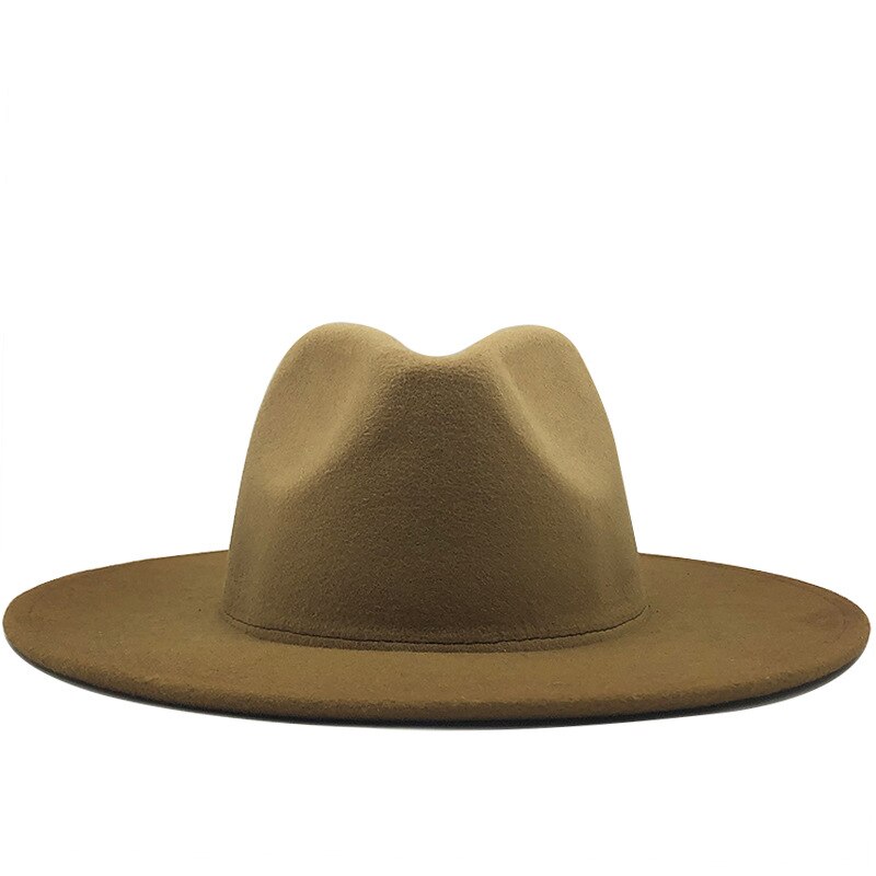 Stil uld top hatte falmende filt hat i efterår og vinter stor i jazz og jazz tofarvet engelsk stil hat: 6