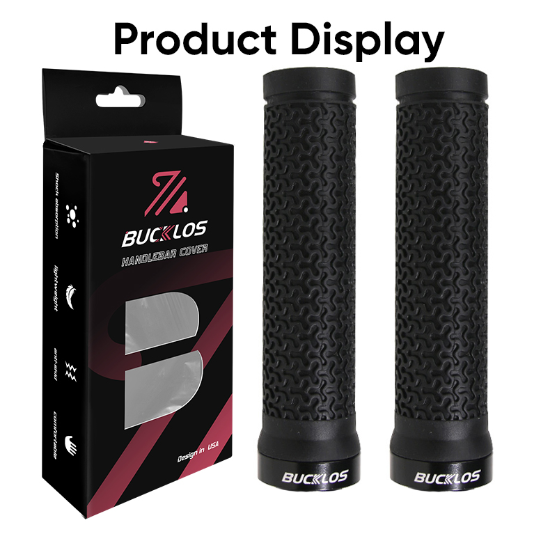 BUCKLOS Bicycle Handlebar Grips Lock on Bike Handle Damping Mountain Bike Grip Anti-slip MTB Cuffs Waterproof Bicycle Grip