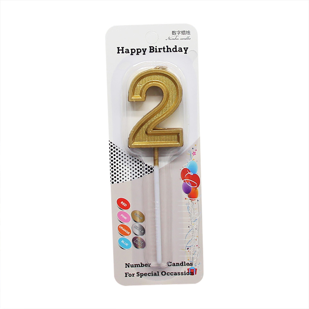 1pc paillettes or R 0-9 nombre bougies joyeux anniversaire gâteau Topper ornements Cupcake décoration cire artisanat fête d'anniversaire fournitures: B