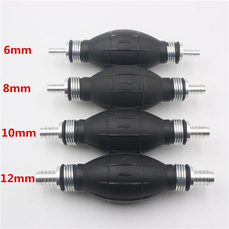 Fuel Pump Hand Primer Bulb Gas Petrol All Fuels Length Used For Car Boat Marine Outboard Rubber & Aluminum 6mm 8mm 10mm12mm