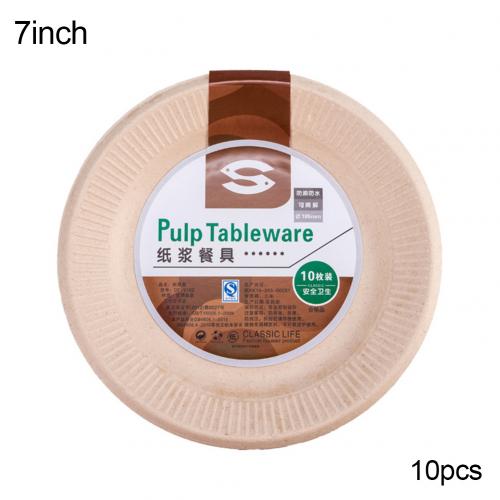 10 stk engangs fruktkake mat papir fat tallerken bolle grill fest servise: 7 tommers tallerken