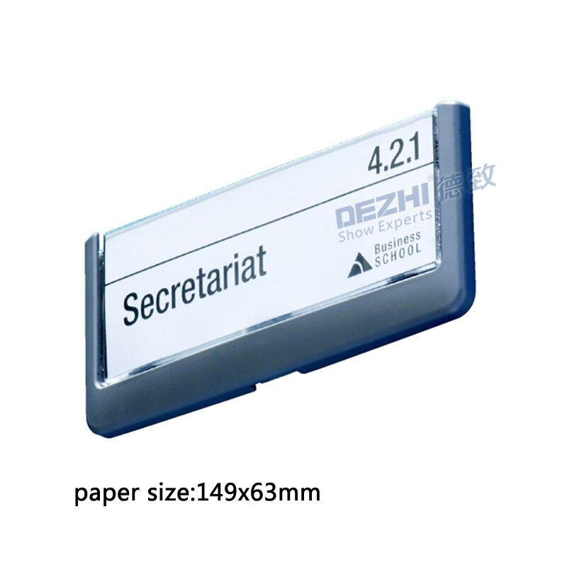 ABS green plastic Office indoor Horizontal Wall Mount Flip Sign Holder display INFO poster door sign Bulletin Board: 149x63mm