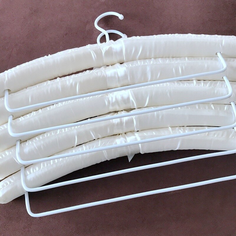 Hangers Met Clips Kleding Padded Hangers Voor Mannen Foam Hanger Non Slip Satin Canvas Covers Voor Volwassenen Bruiloft Bruidsmeisje Blazers